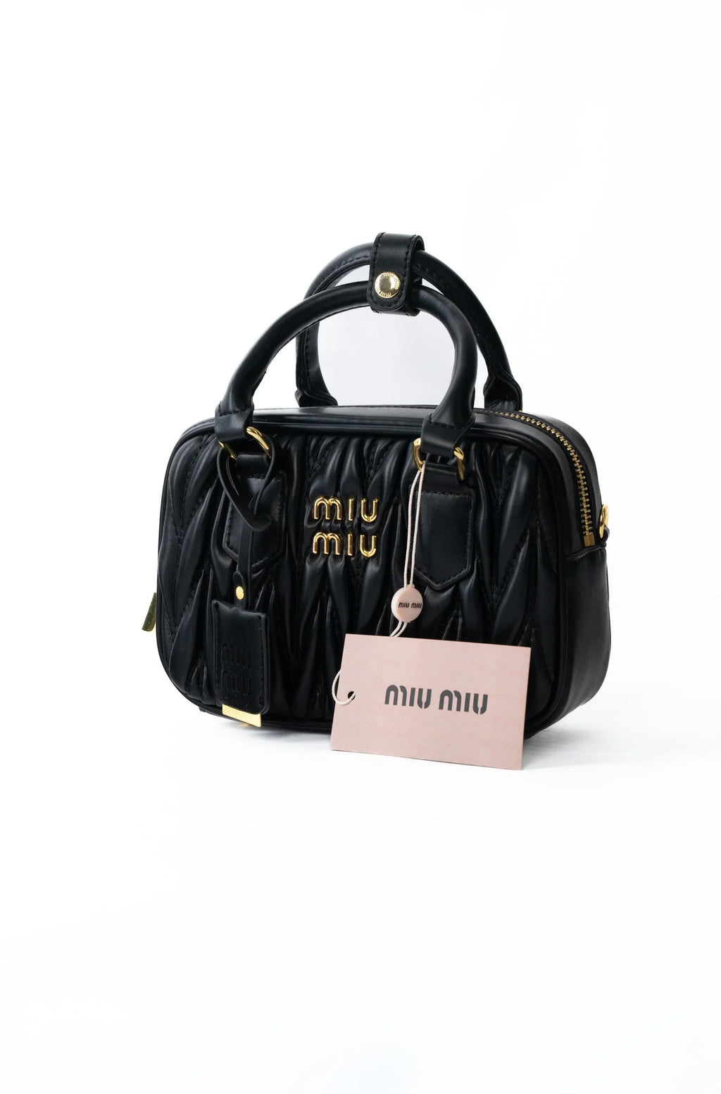 Miu Miu Arcadie Bag - Black Matelasse Nappa