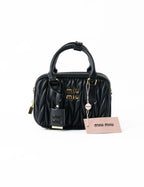 Miu Miu Arcadie Bag - Black Matelasse Nappa