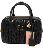Miu Miu Arcadie Bag - Black Matelasse Nappa