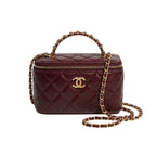 Chanel Vanity with Chain - Burgundy