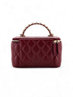 Chanel Vanity with Chain - Burgundy