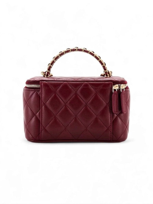 Chanel Vanity with Chain - Burgundy