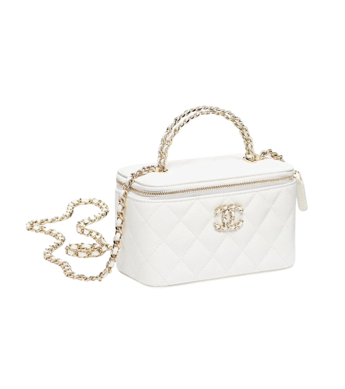 Chanel Vanity with Chain - White
