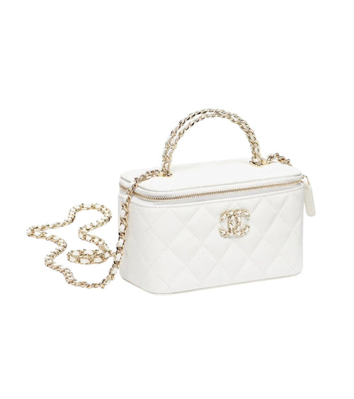Chanel Vanity with Chain - White