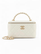 Chanel Vanity with Chain - White