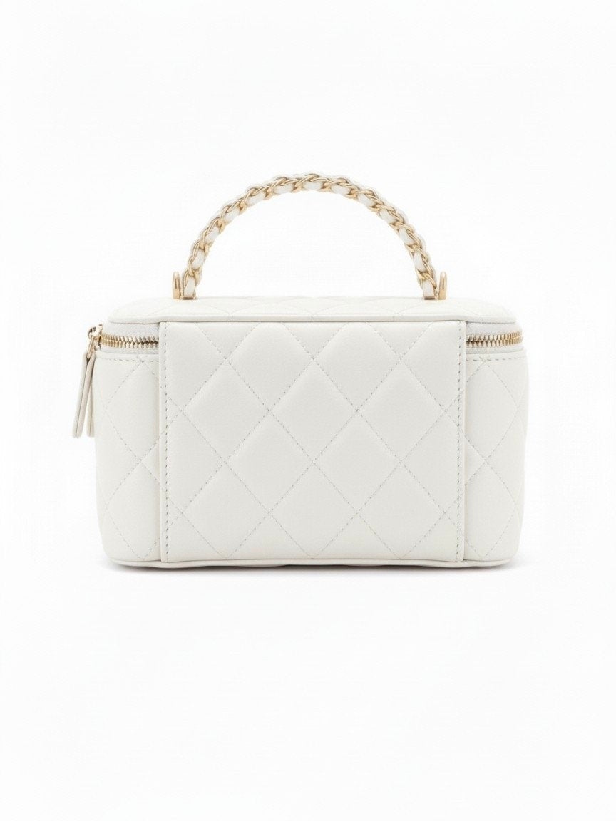 Chanel Vanity with Chain - White