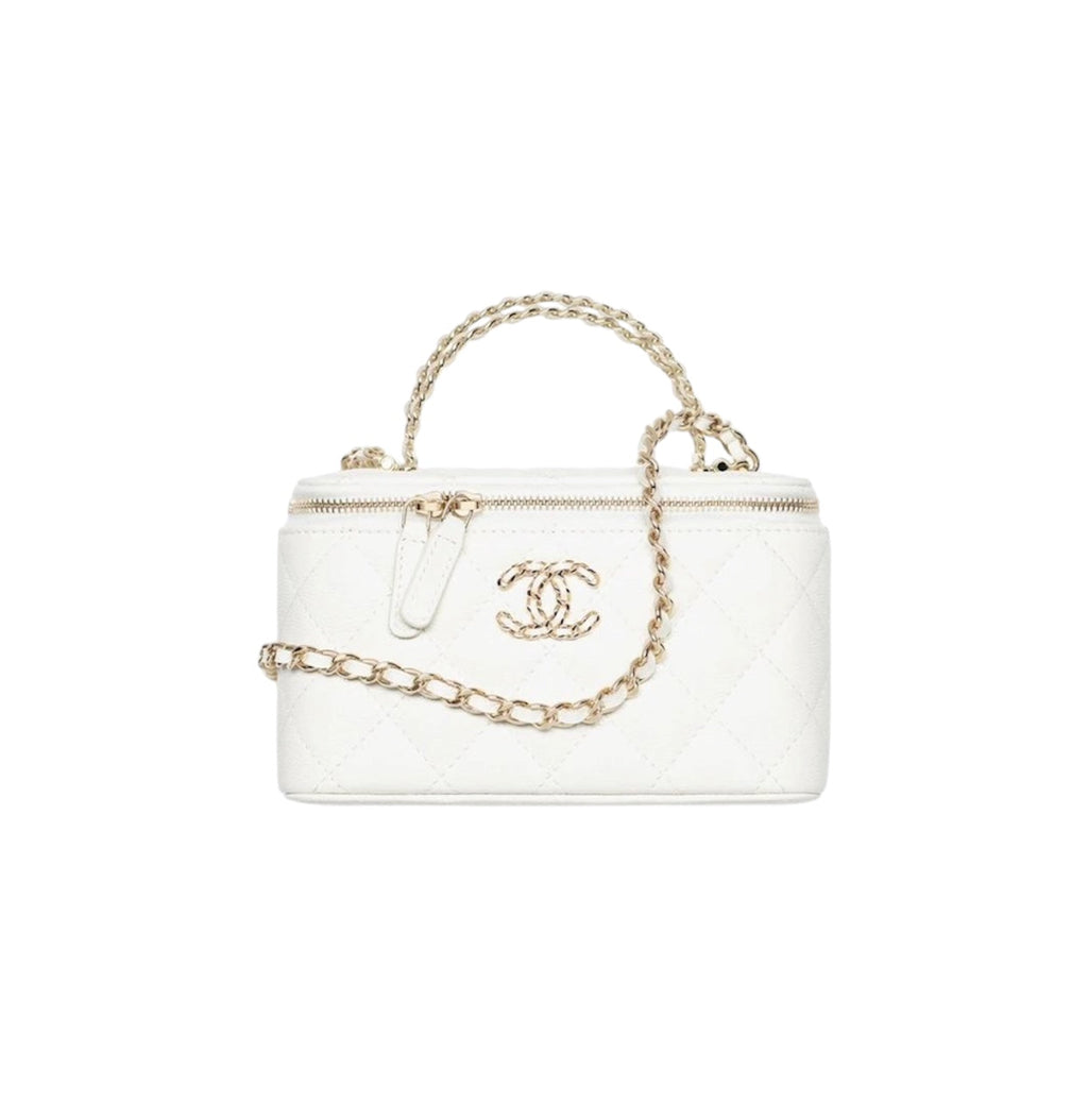 Chanel Vanity with Chain - White