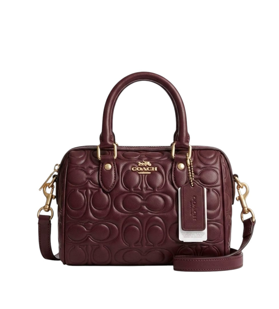 Coach Mini Rowan Crossbody - Burgundy