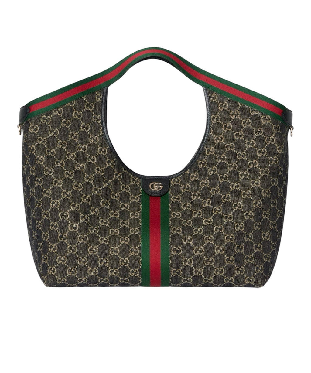 Gucci Giglio Tote - Black GG Denim