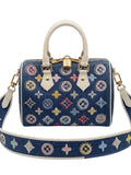 LV Nano Speedy - Multicolor Embroidered Blue