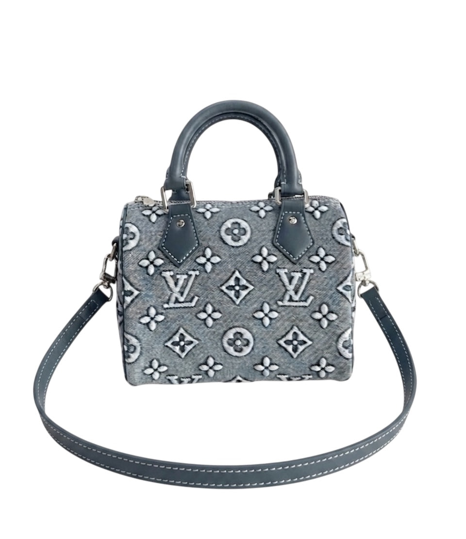 LV Nano Speedy - Monogram Denim