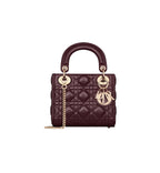 Dior Mini Lady Bag - Burgundy