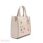 Emily Loran Square Tote Floral - Large Peach