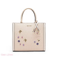 Emily Loran Square Tote Floral - Large Peach