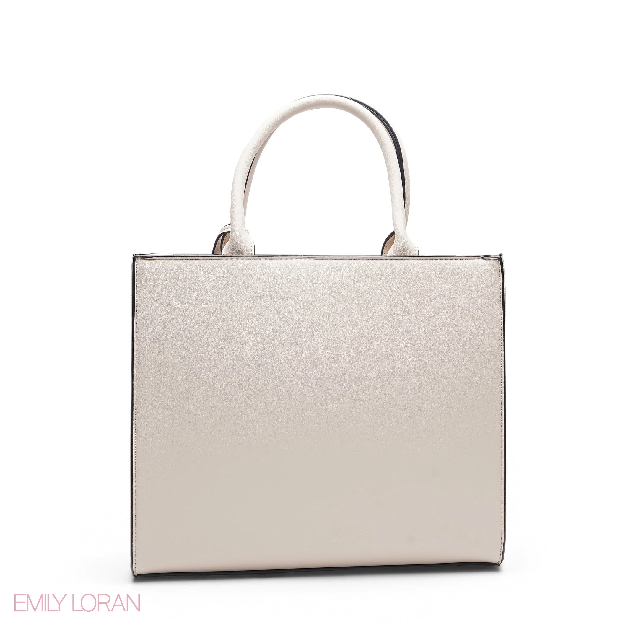 Emily Loran Square Tote Floral - Large Peach