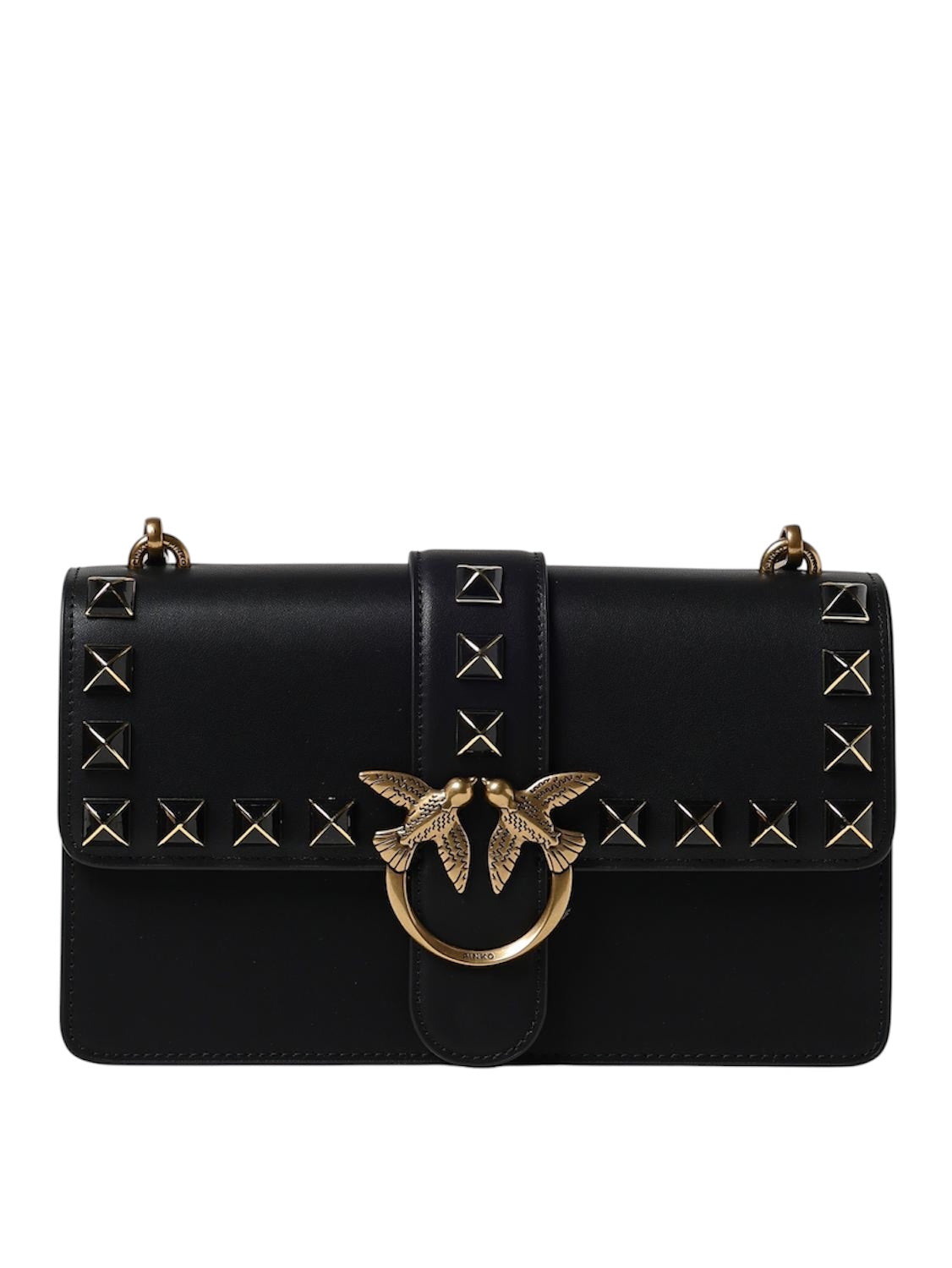 PINKO love one shoulder bag with studs