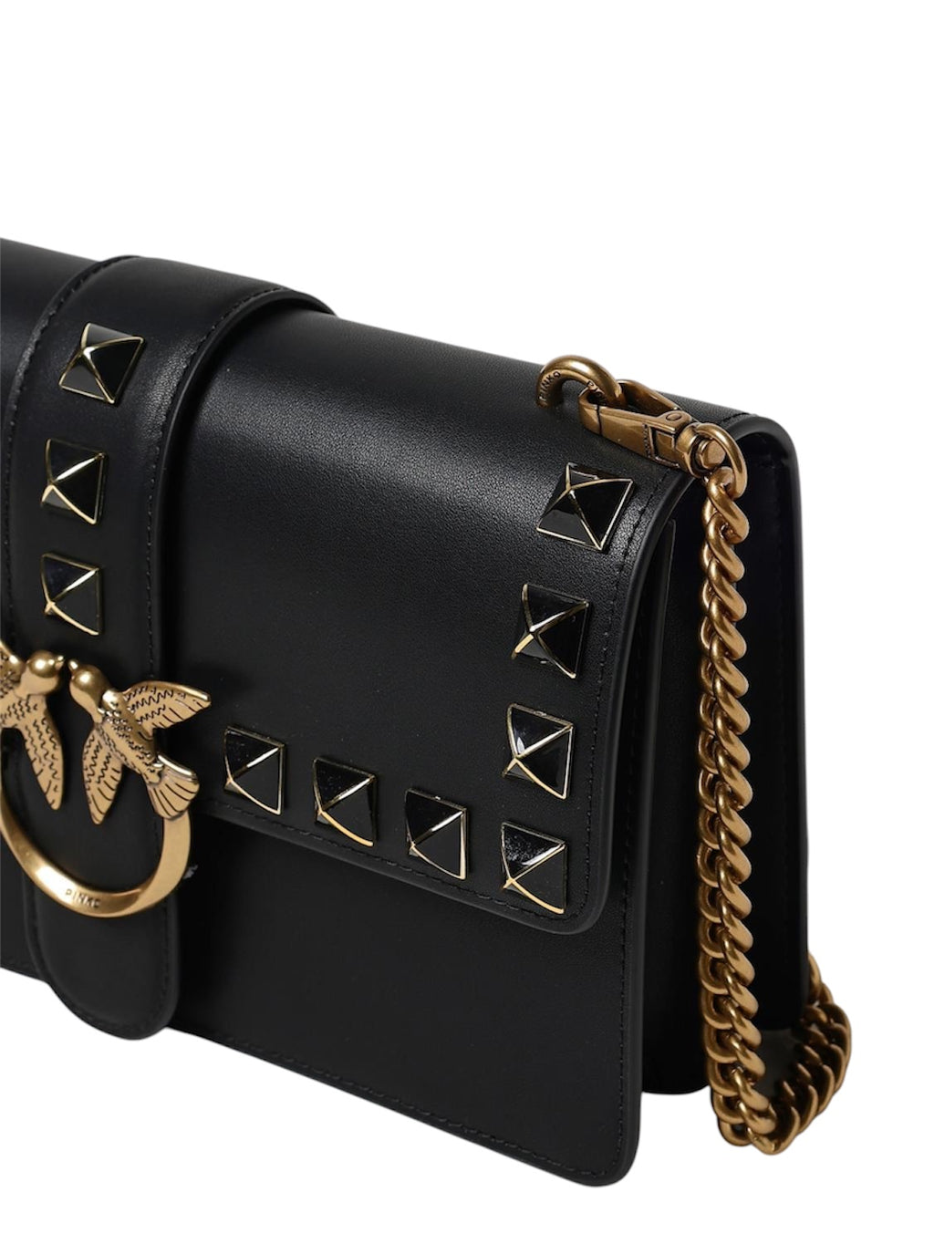 PINKO love one shoulder bag with studs