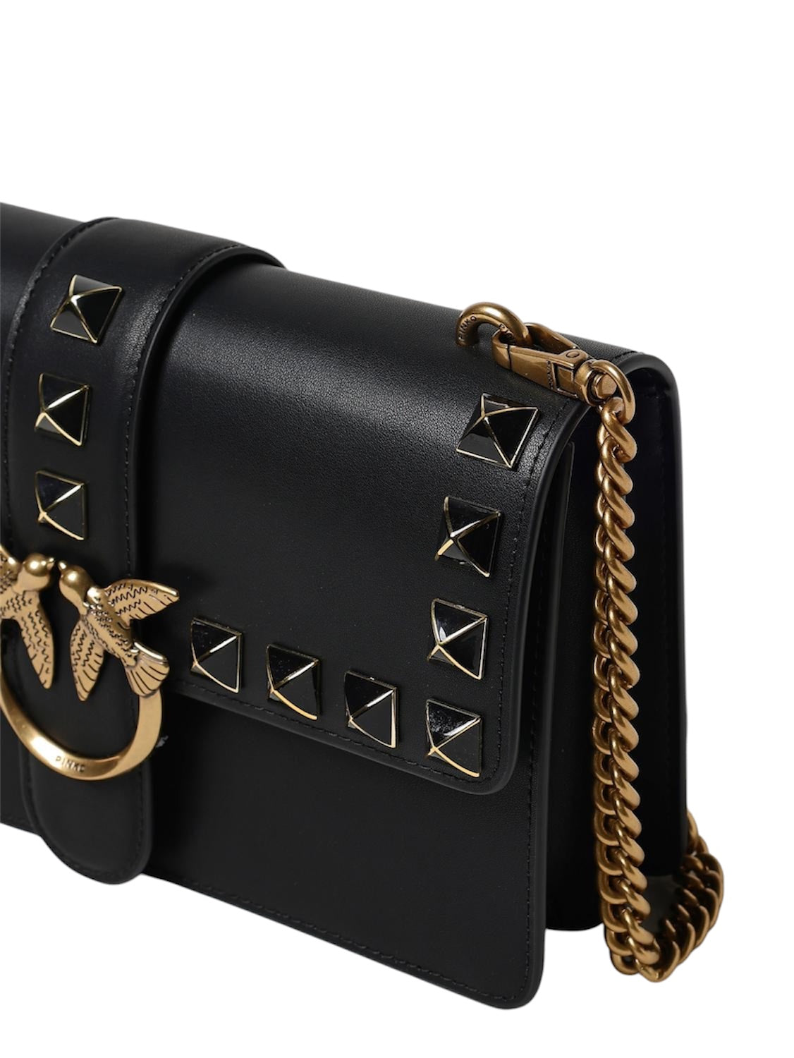 PINKO love one shoulder bag with studs