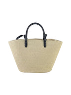 Prada Raffia and Leather Tote
