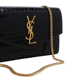 Saint Laurent Uptown Croc-Effect Shoulder Bag