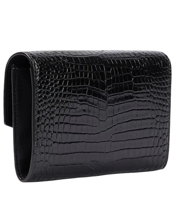 Saint Laurent Uptown Croc-Effect Shoulder Bag